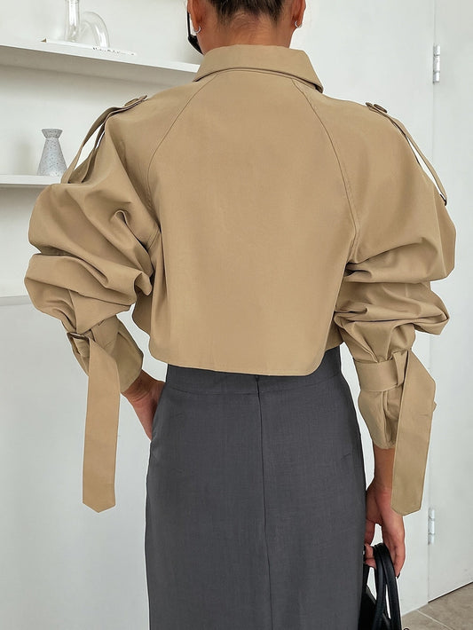 Irina | Women's Short Trench Coat in High-Fashion-Style