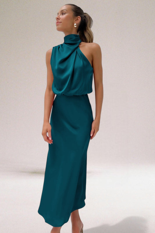 Fausta | Women's Halter Wedding Elegant Dress