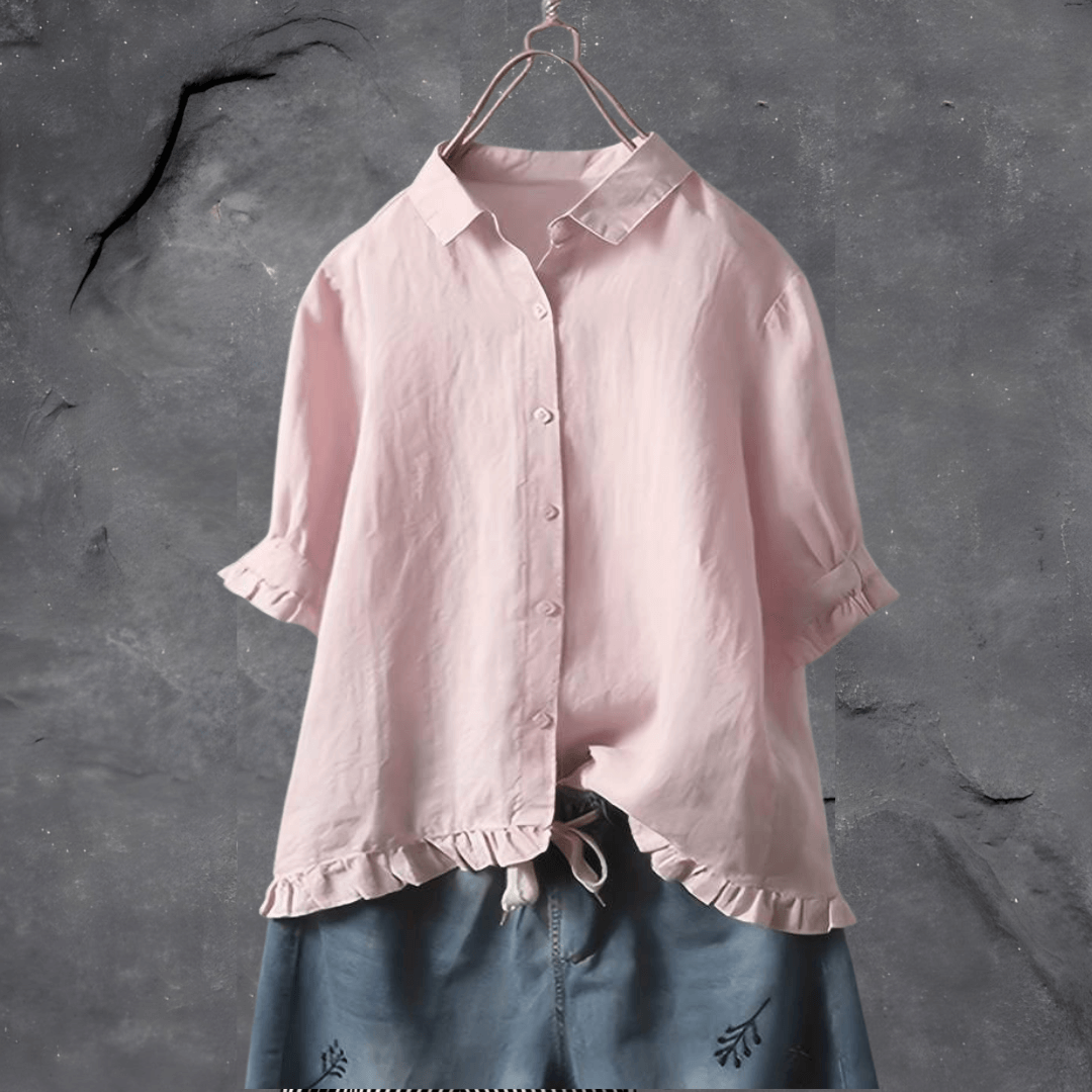 Laurette | Effortless chic blouse in breathable light everyday fabric