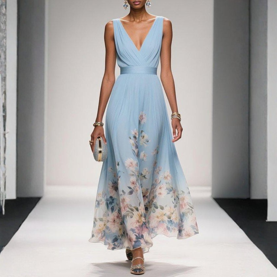 Britta | Women's Floral Maxi Dress For Wedding Guests