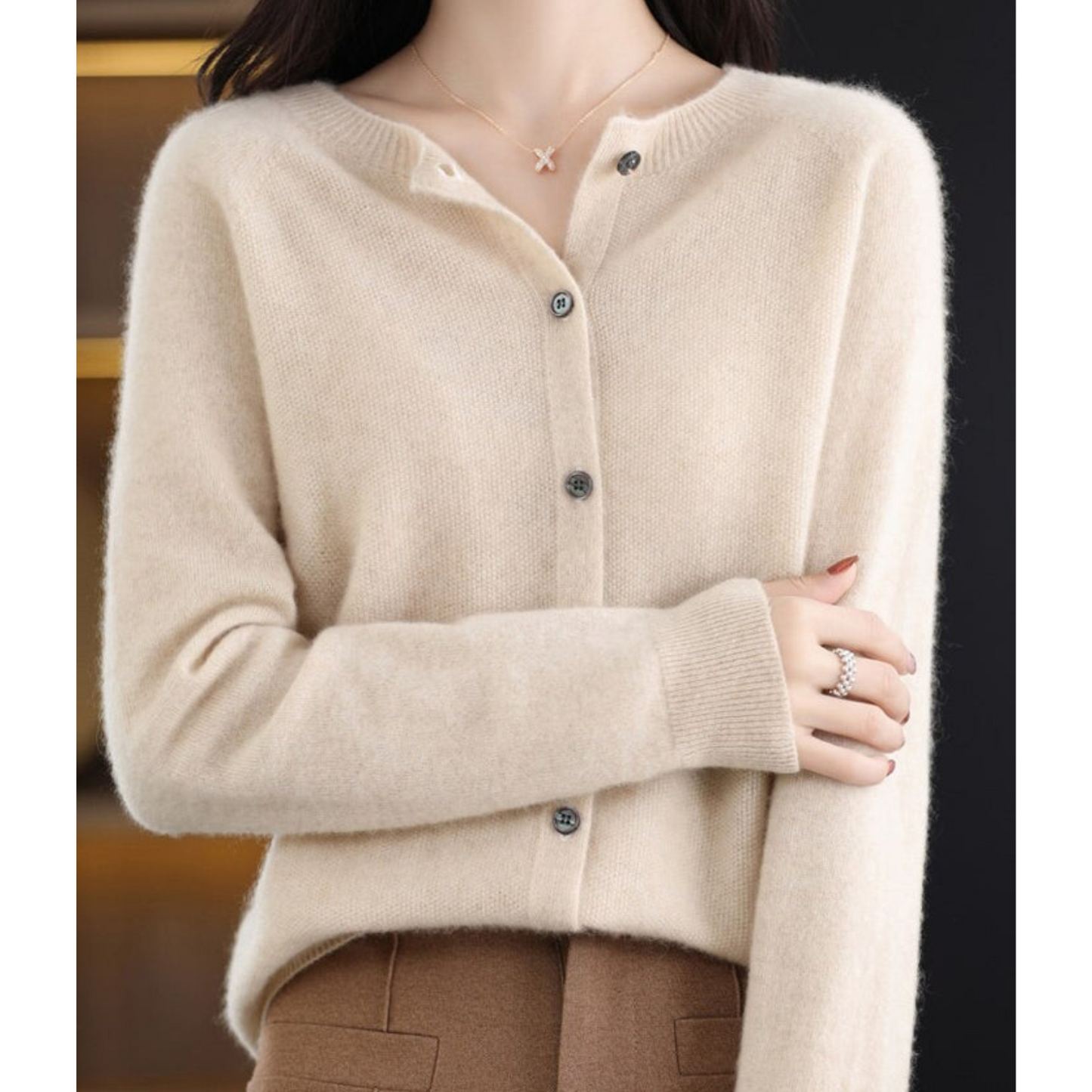 Katharina | Women's Knit Cardigan with classic Button Closure