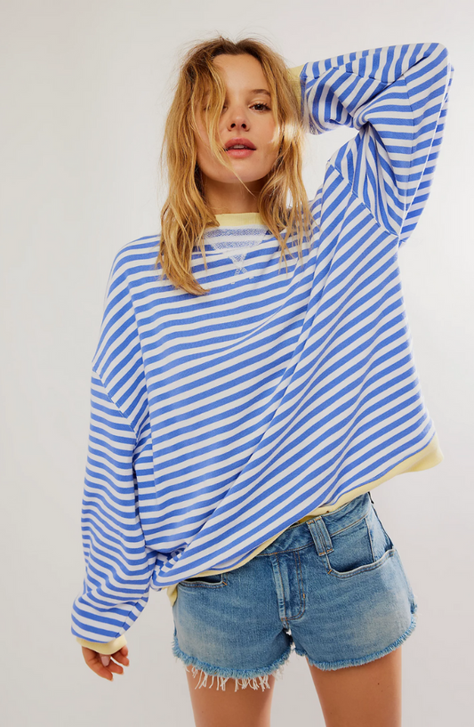Anja | Women's Striped Round Neck Sweater for Spring