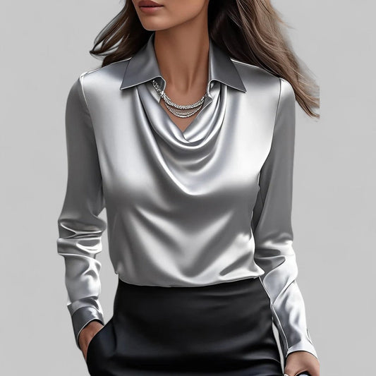 Theresa | Women's Satin Elegant Lightweight Blouse