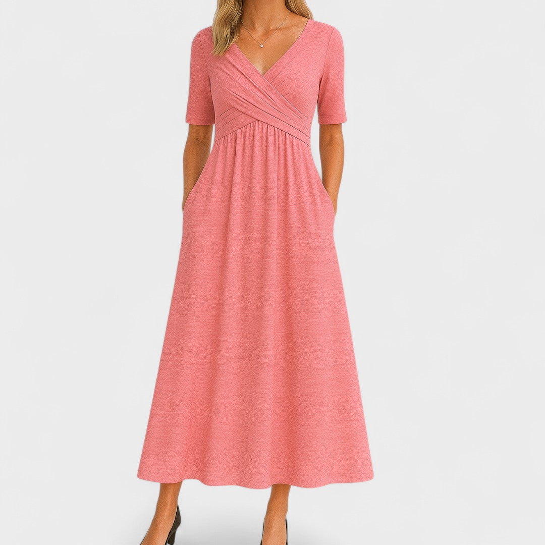 Rosaria | Women's Wrap V-Neck Elegant Dress