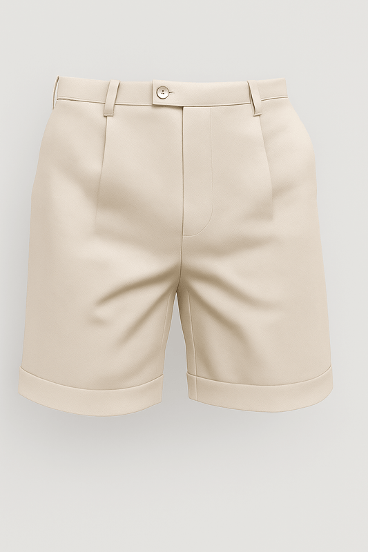 August | Elegant Men's Shorts with Pleats & Pockets