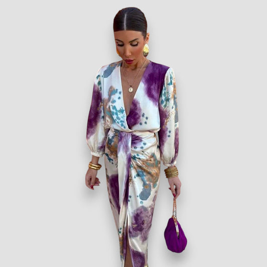 Claudia | Women's High-Waist Wrap Floral Blouse