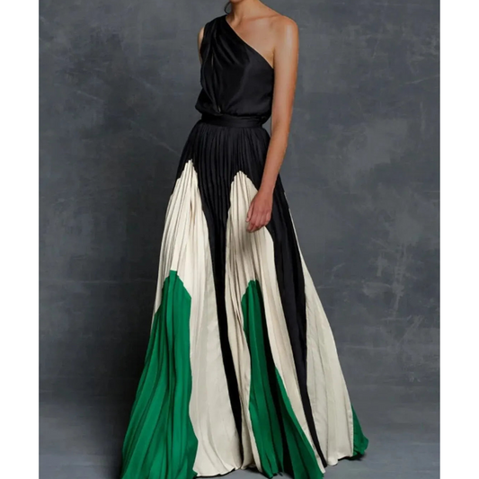 Sandra | Women's Modern Maxi Dress with Asymmetric Shoulder and Flowing Cut
