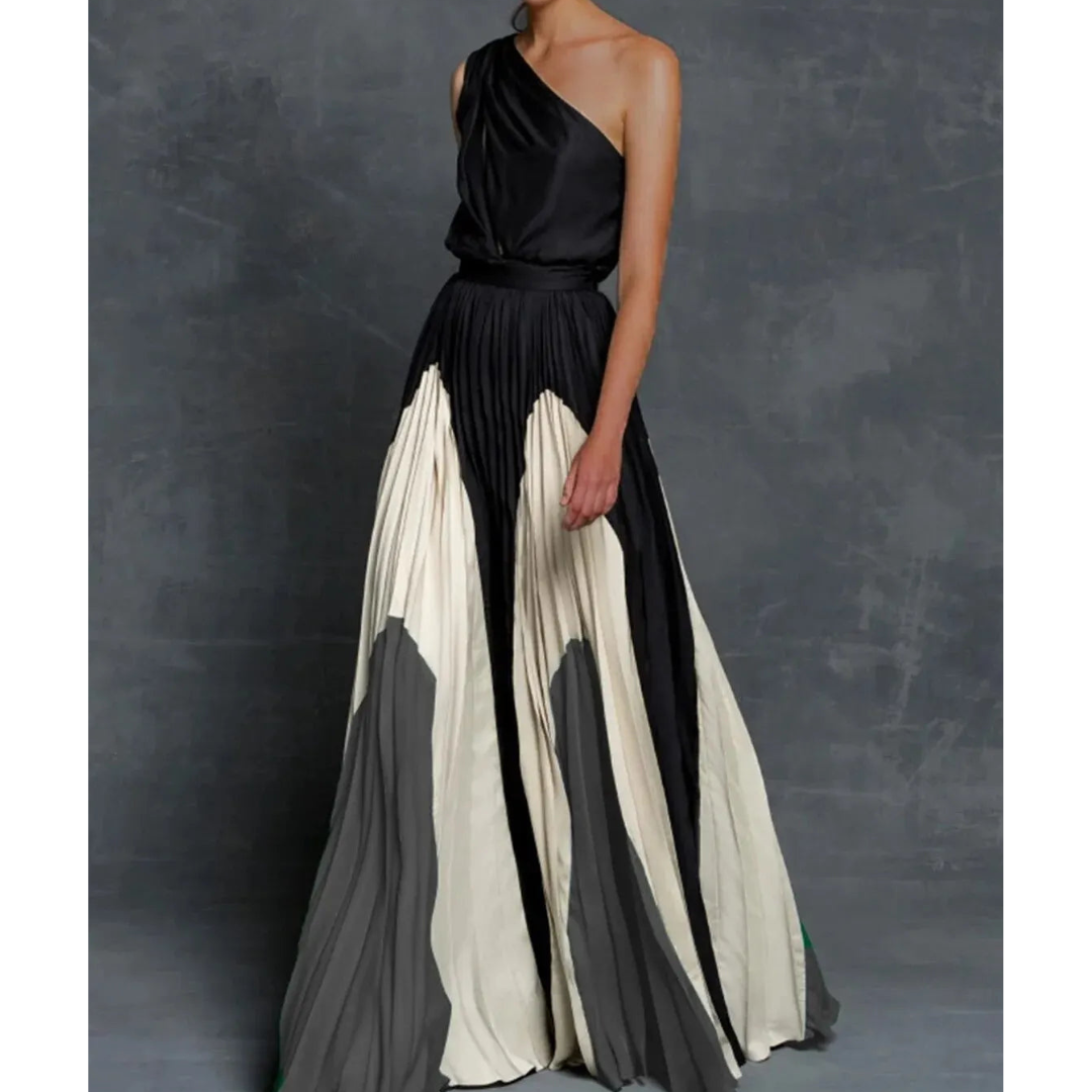 Sandra | Women's Modern Maxi Dress with Asymmetric Shoulder and Flowing Cut