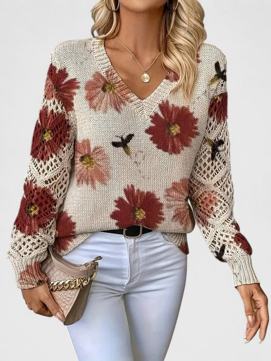 Arnelda | Women's Floral Cozy Soft Sweater