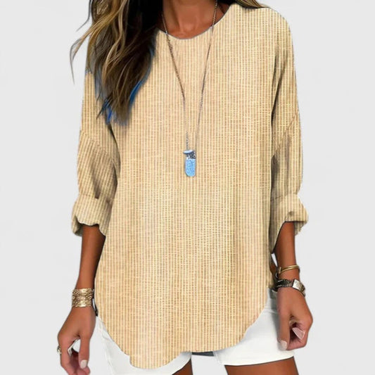 Natasha | Women's Striped Locker Geschnittene Blouse Shorts