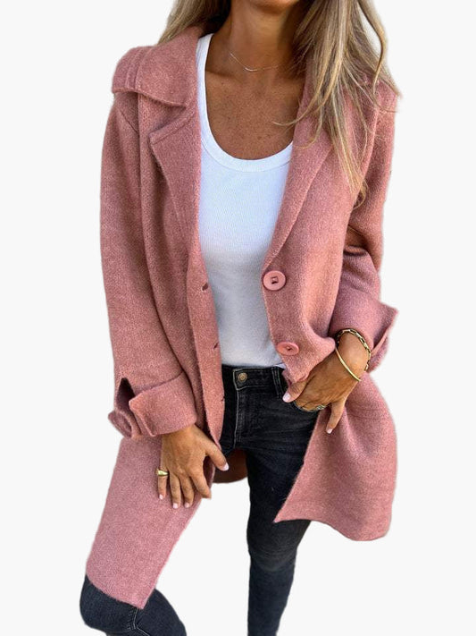 Karin | Women's Stylish Button-Front Coat in Relaxed Fit