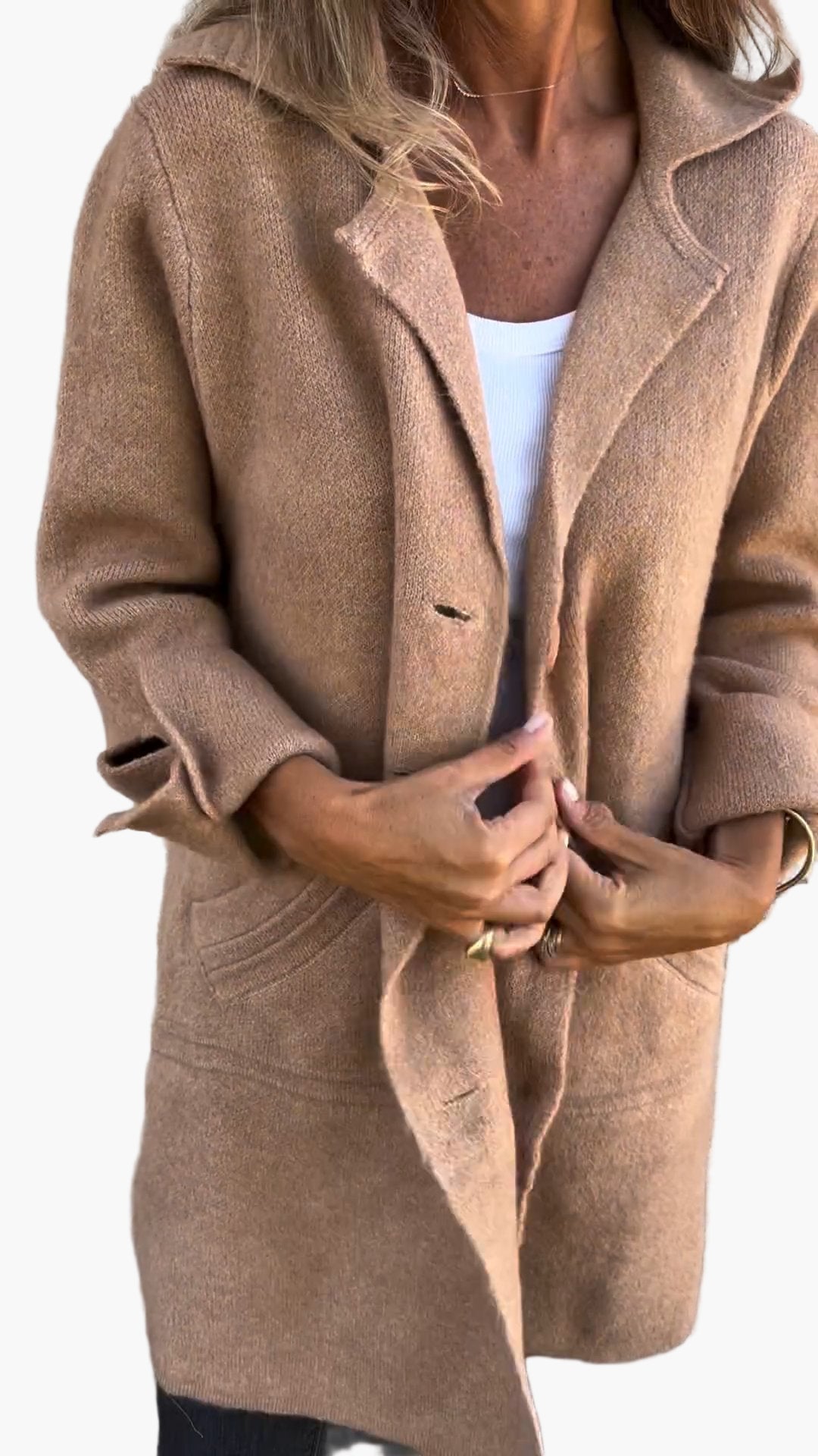 Karin | Women's Stylish Button-Front Coat in Relaxed Fit