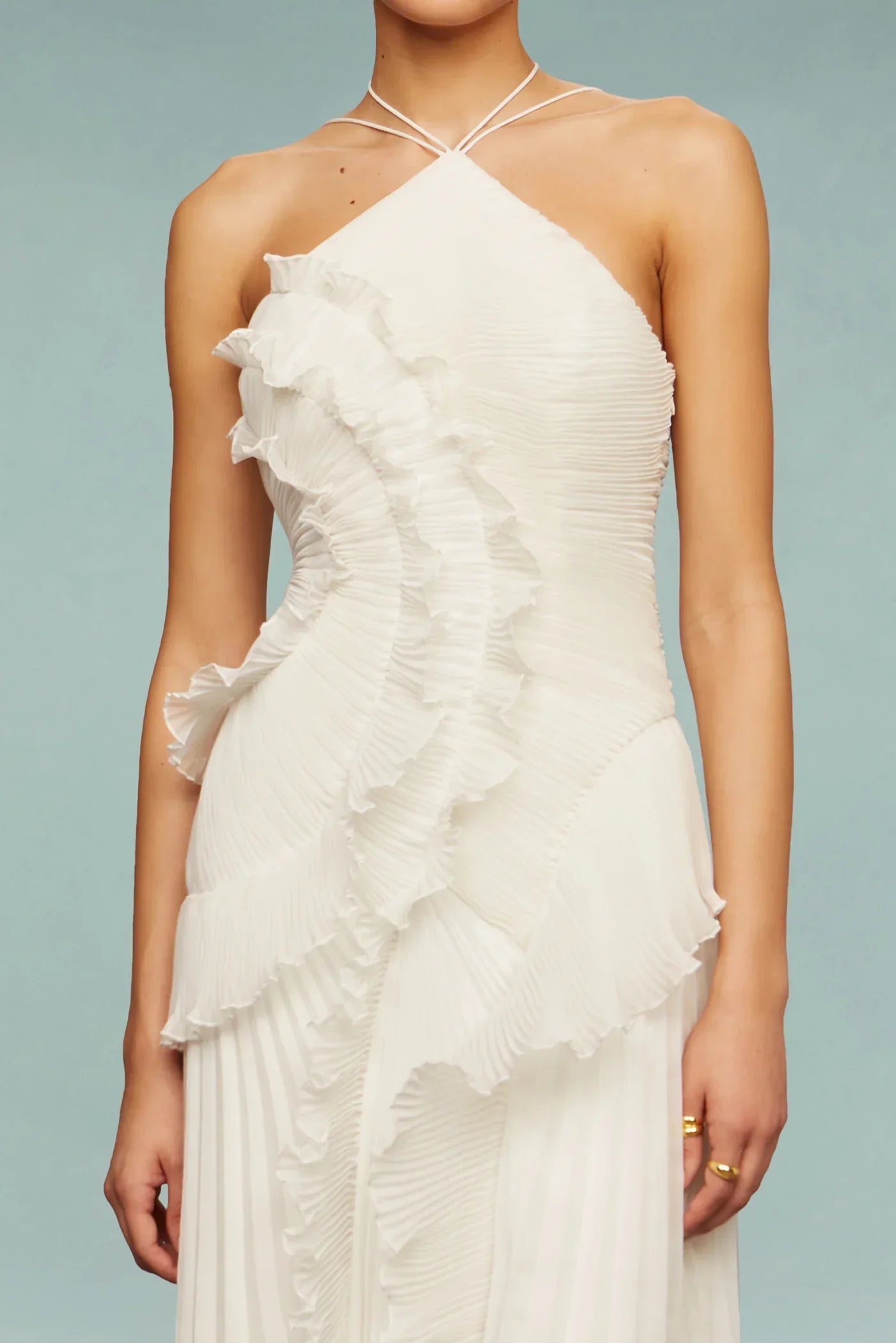 Emma | Halter Ruffle Tiered Maxi Dress