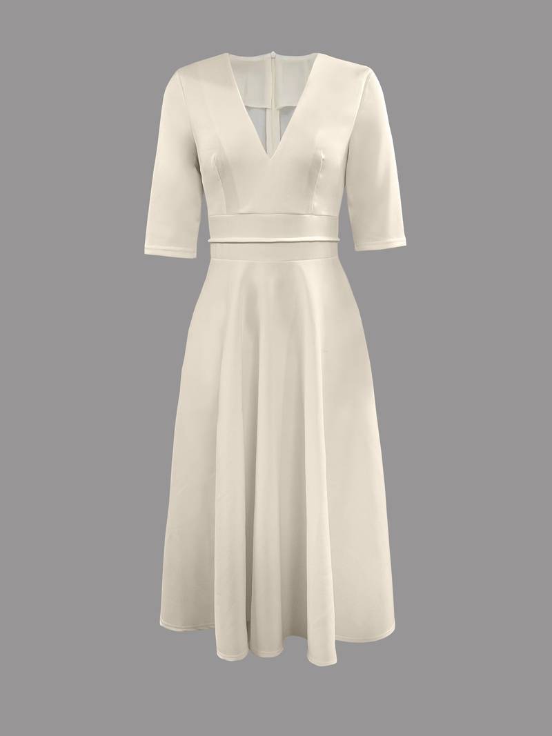 Katharina | Women's Bell-Shaped Midi Dress for Wedding Guests
