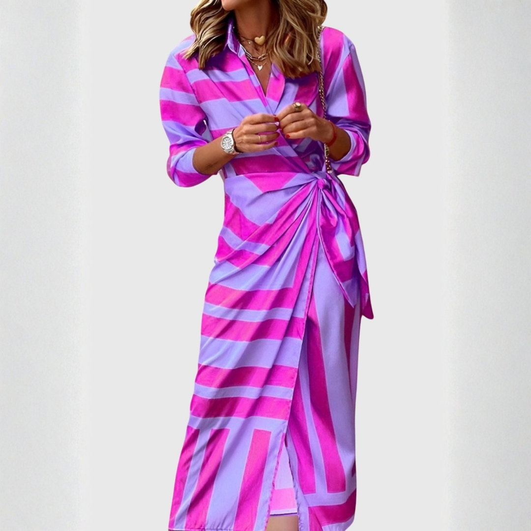 Gemma | Women's Midi Relaxed Striped Summer Dress