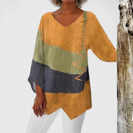 Aldona | Breathable V-Neck Relaxed Sophisticated Tunic