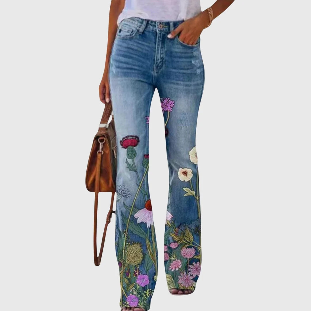 Nicole | Women's Relaxed Floral Summer Jeans