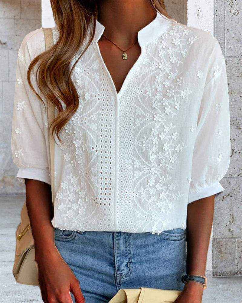 Susannah | Women's Breathable V-Neck Relaxed Summer Blouse