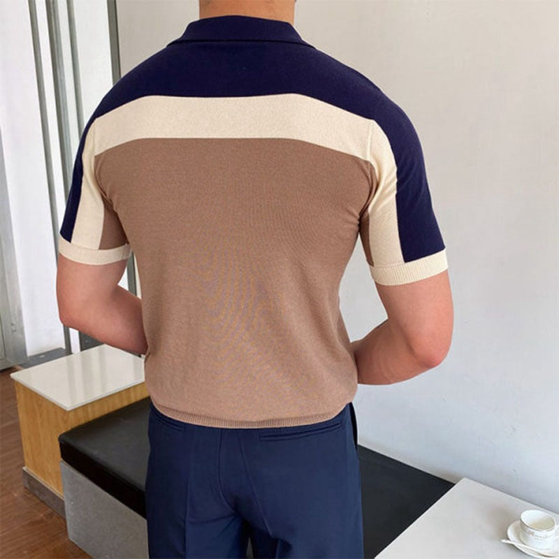 Dante | Men’s Color Block Button Polo Shirt