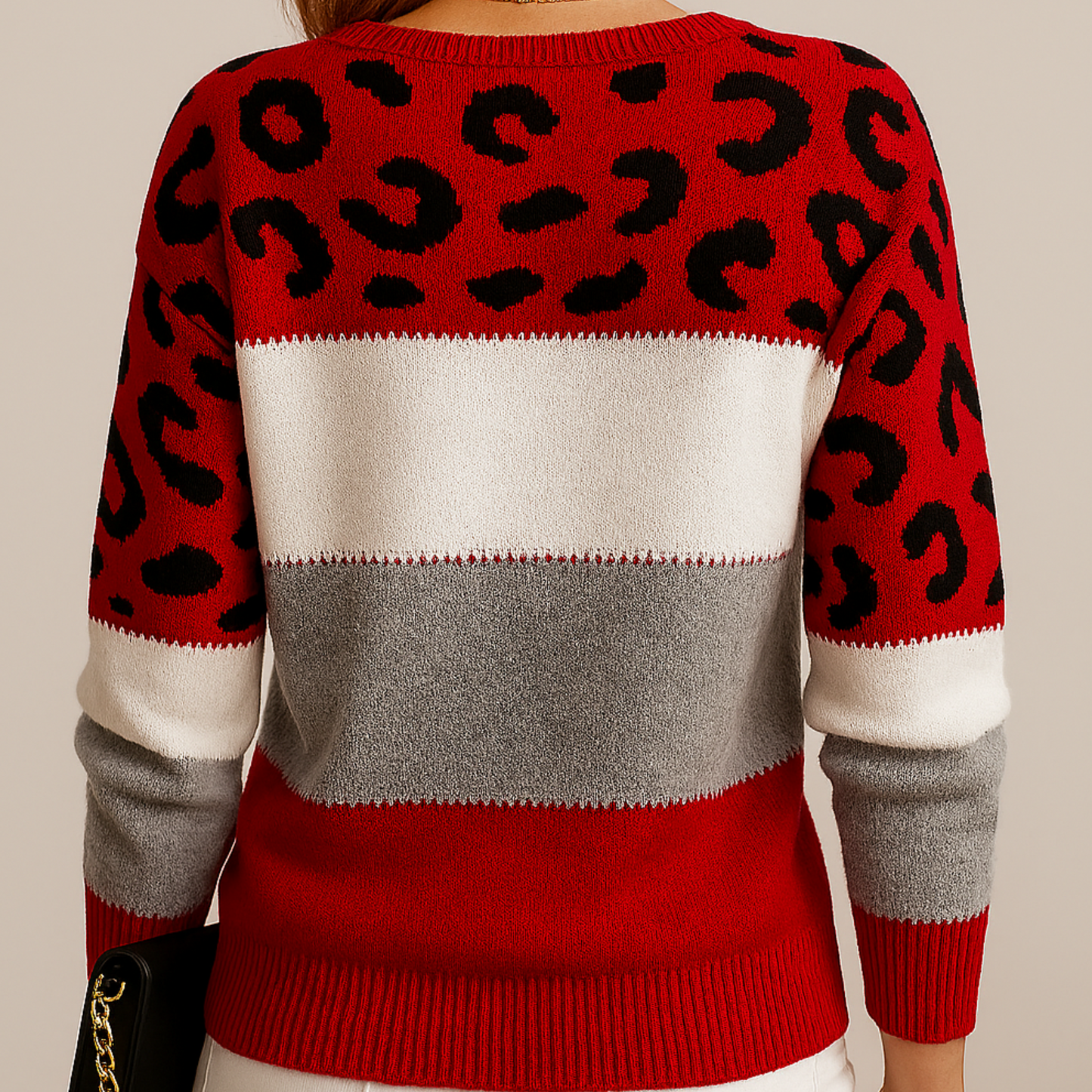 Violet | Women's Knit Relaxed Leopard Sweater