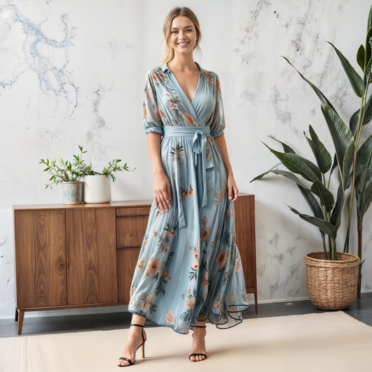 Rosangela | Women's Flared Midi Elegant Dress