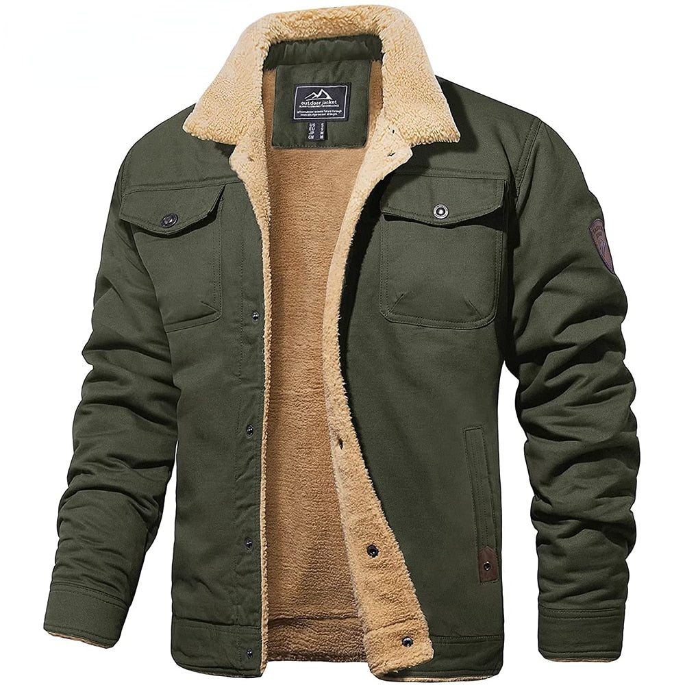 Richard | Men's Warm Fleece Jacket with Button Placket