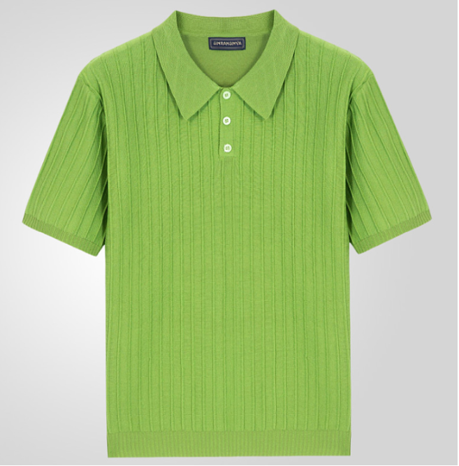 Orlando | Men’s Ribbed Knit Short Sleeve Polo Shirt