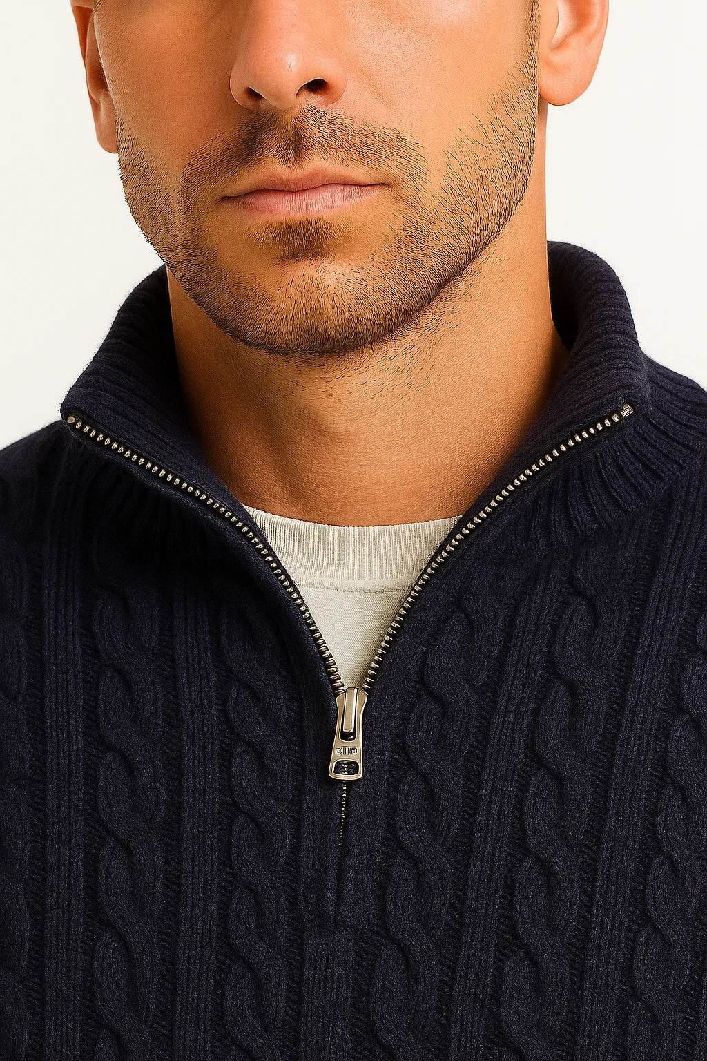 Corrado | Men's Breathable Knit Quarter-Zip Relaxed Sweater