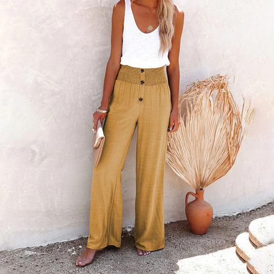 Julia | Women's Comfortable High-Waist Pants with wide Leg