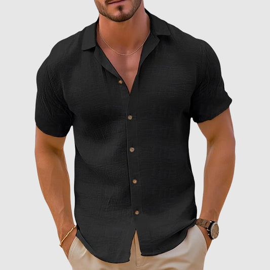 Cristiano | Men’s Essential Short Sleeve Spring Button-Up