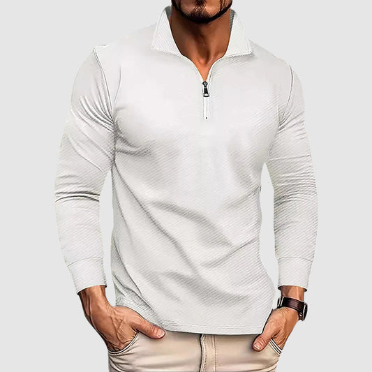 Men’s Long-Sleeve Zip-Collar Top
