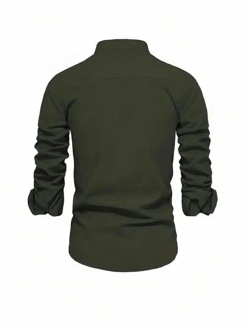 Lorenzo | Men’s Stand Collar Button-Up Casual Shirt
