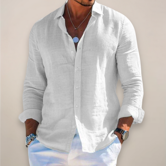 Nicola | Men’s Essential Long Sleeve Casual Button-Up