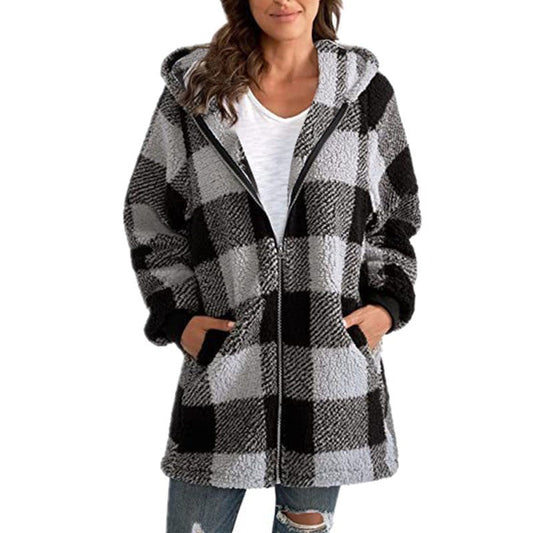 Tilde | Fleece Plaid Classic Elegant Coat