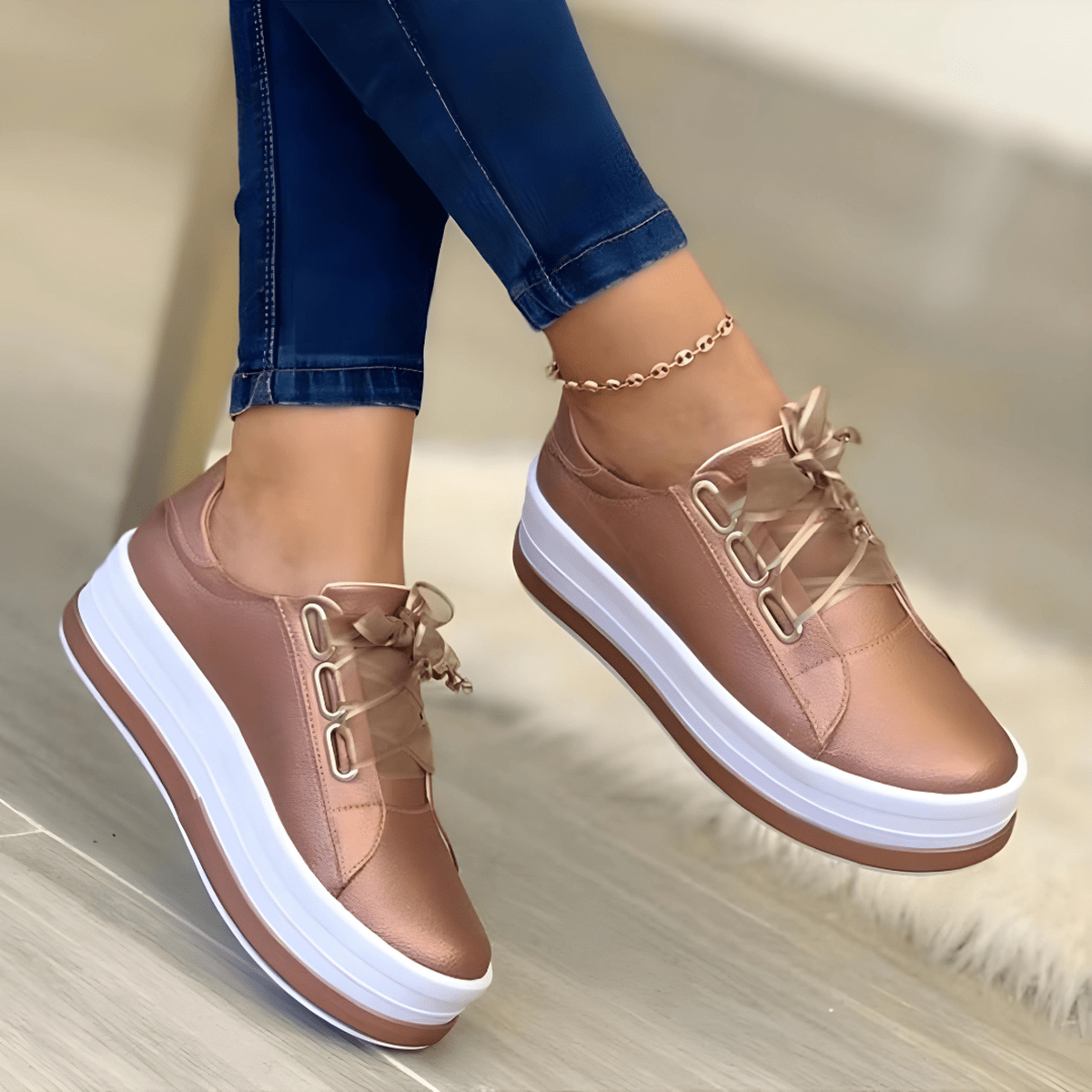 Lexi | Women's Trend-Forward Easy-Fit Lace-Up Shoes