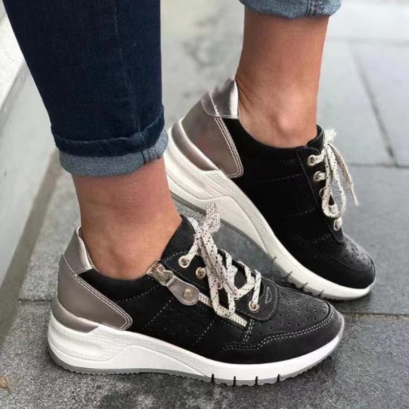 Marie | Women's Casual-Sneakers with runder Lace and Lacing