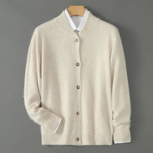 Anke | Women's Soft Knit Cardigan with Button Placket Front
