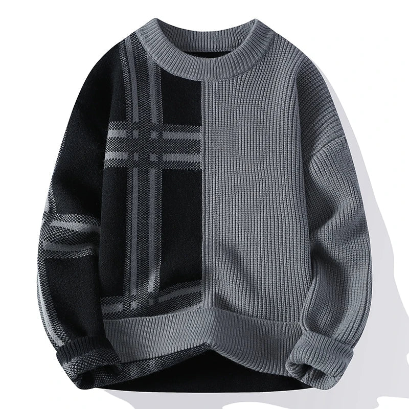 Georg | Herren Gerippter Langarmpullover