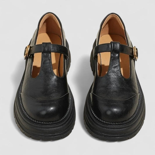 Emilia | Women's Platform T Strap Casual Shoes