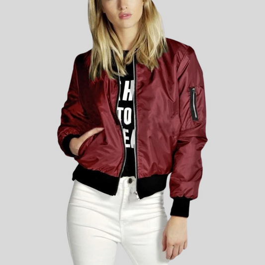 Julie | Women's Zip-Up Bomber Jacket