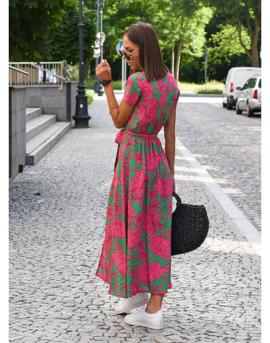 Crocifissa | Women's Floral Elegant Flattering Dress