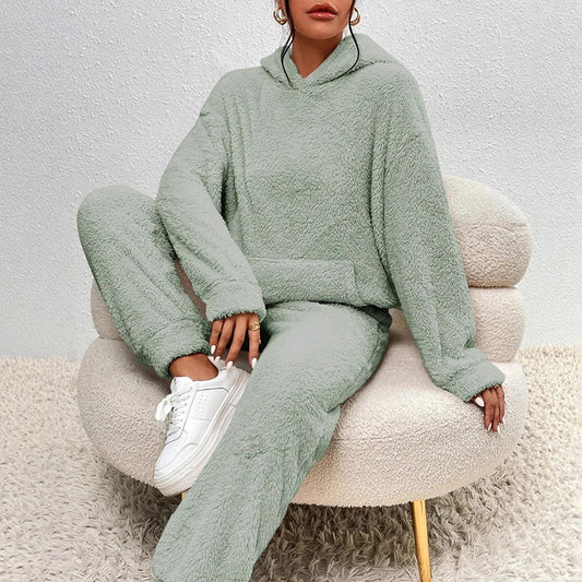 Women’s Plush Lounge Set with Hoodie and Relaxed Pants