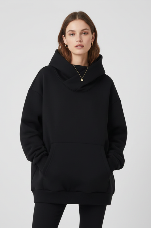 Emma | Women's Hoodie with High Collar and Weiter Hood
