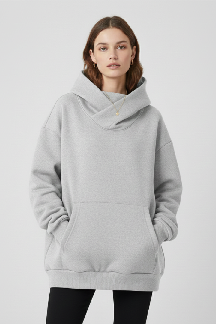 Emma | Women's Hoodie with High Collar and Weiter Hood