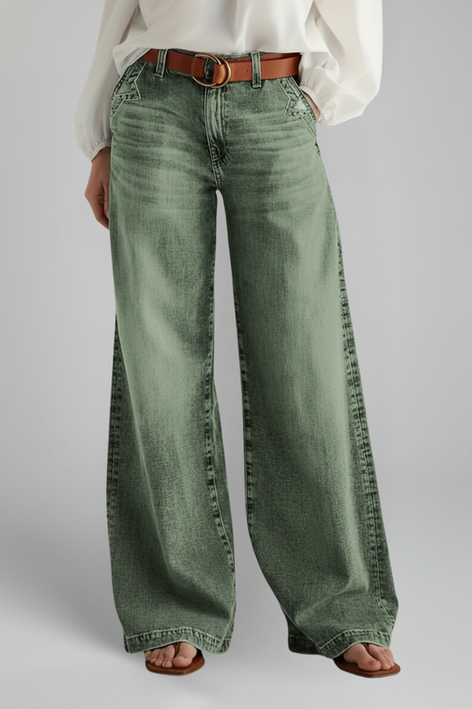 Andrea | Women's Casual Wide-Leg High-Rise Denim Jeans