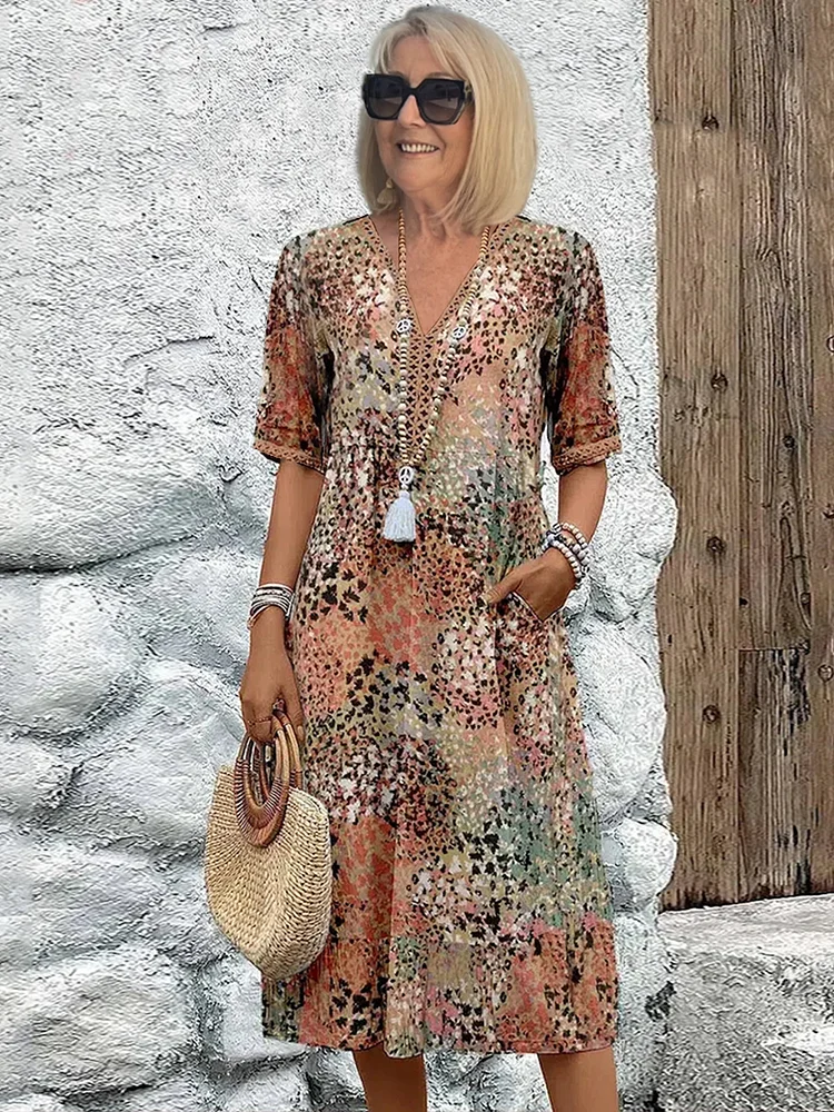 Simona | Midi Relaxed Women's Elegant Dress