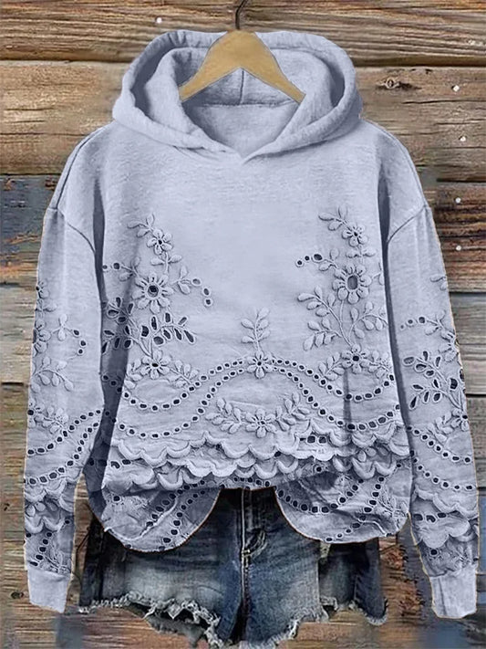Artemia | Relaxed Floral Chic Flattering Hoodie