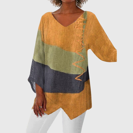 Ampelia | Women's V-Neck Work Lightweight Top
