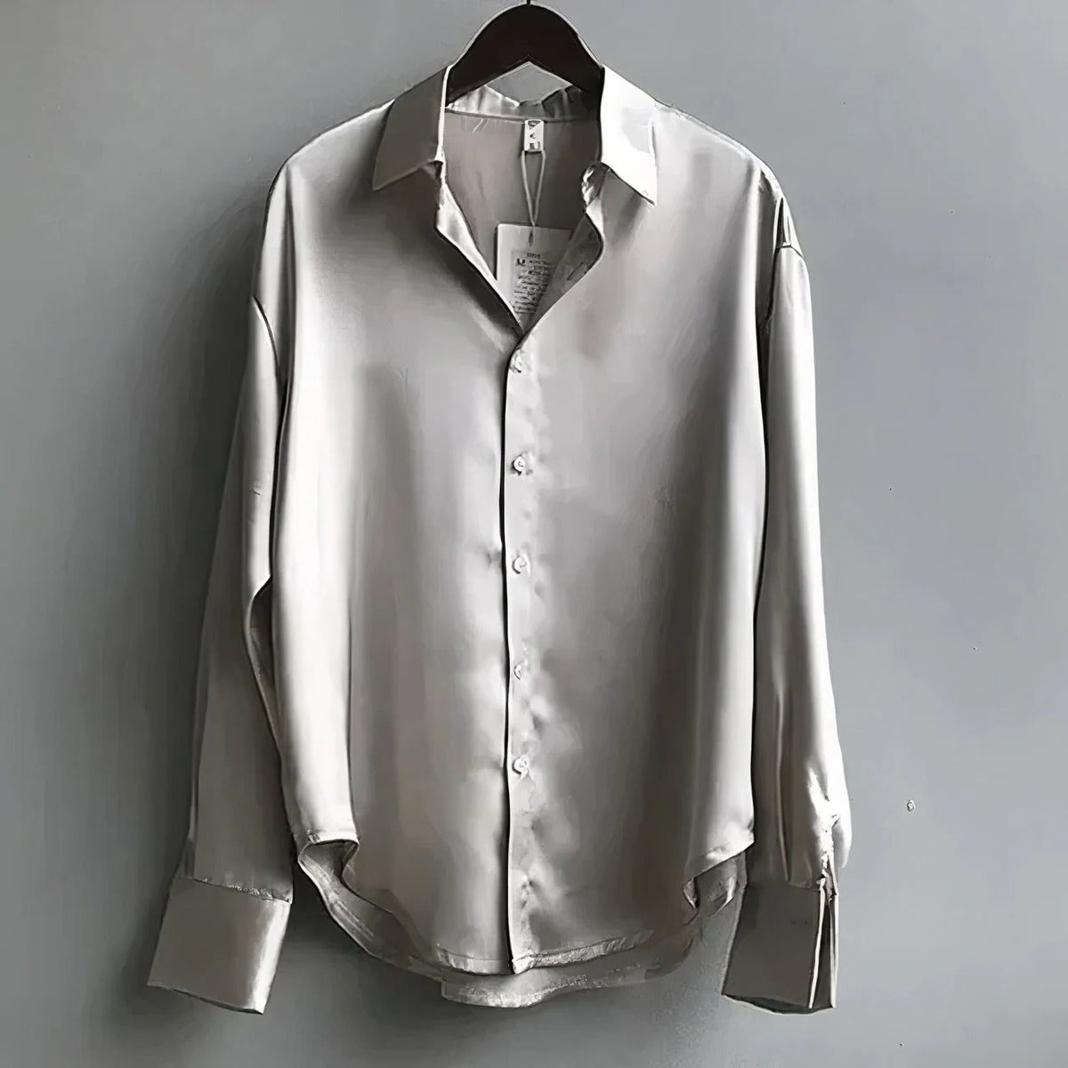 Sage | Satin Button-Down Top