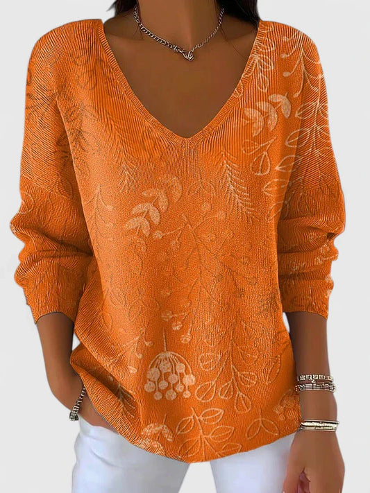 Leonie | Women's V-Neck Relaxed Lightweight Top